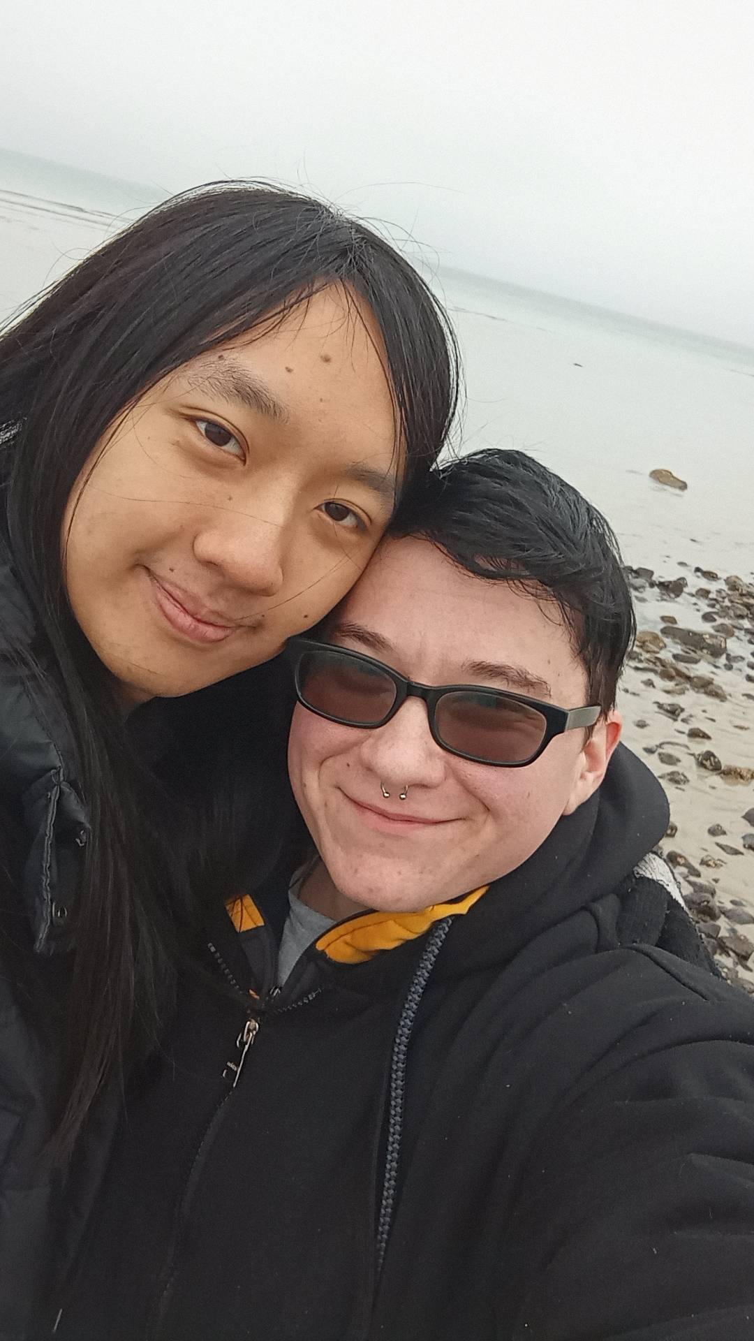 The two of us at the beach